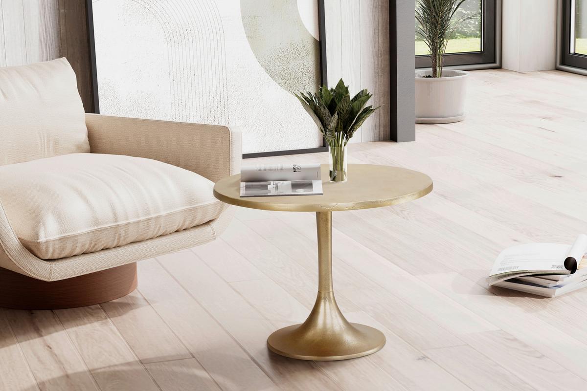 Couchtisch Goldfarben L: 60 Cm - Goldfarben, Design, Metall (60/60/46,5cm) - MID.YOU