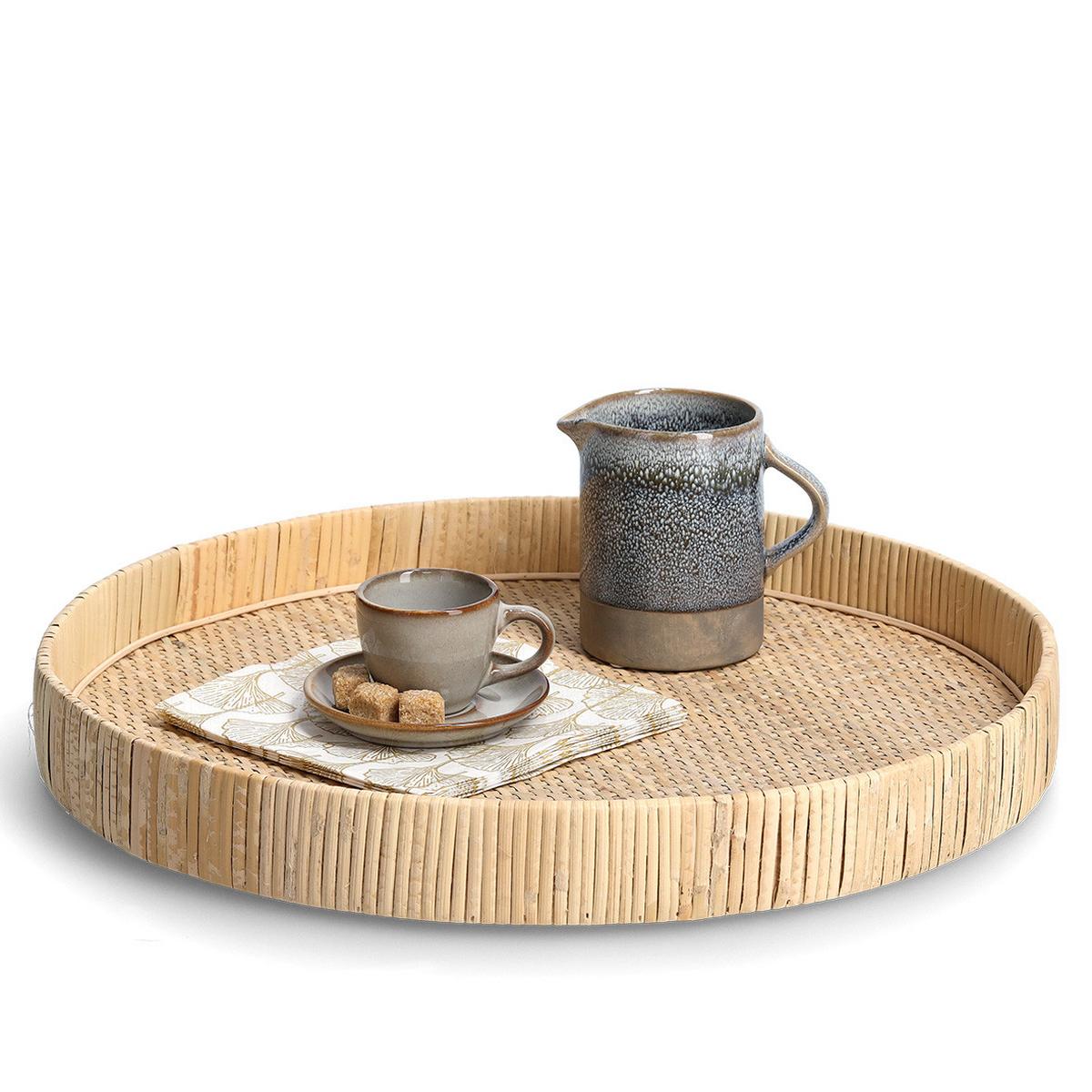 Dekotablett Nature Naturfarben B: 40 cm - Naturfarben, Basics, Holz (40/40/5cm) - Zeller Present