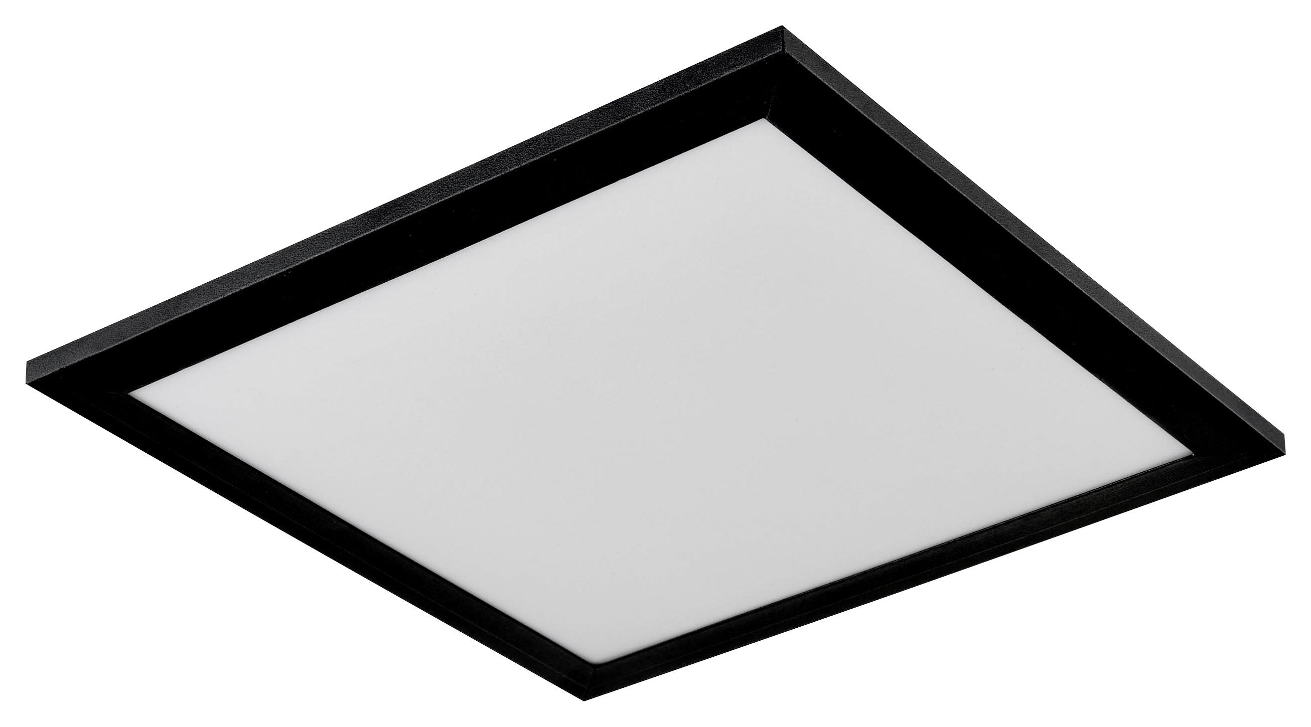 Stropní Led Svítidlo Girolan, 30/30/6cm, 12 Watt - černá, Moderní, kov/plast (30/30/6cm) - Modern Living