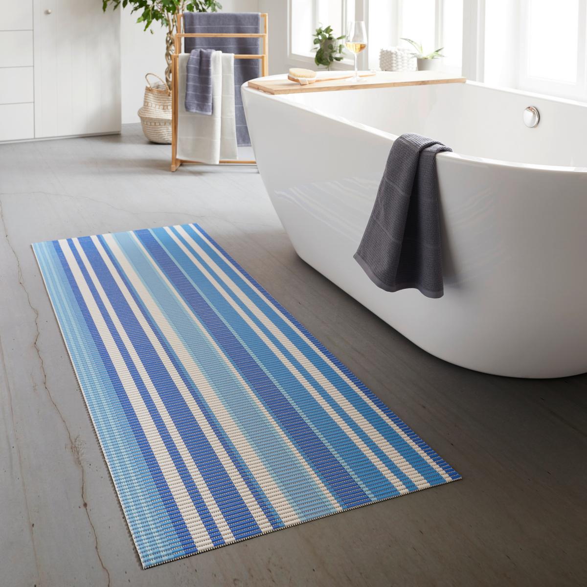 PODLOŽKA PROTI KĹZANIU STRIPE - hnedá/modrá, textil (65/180cm) - Mömax