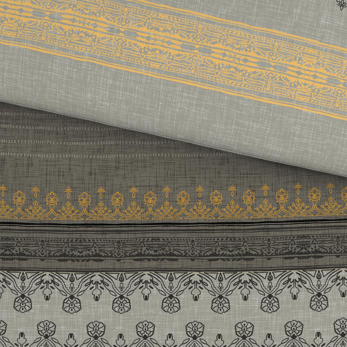 BETTWÄSCHE TIFFANY - Gelb/Grau, MODERN, Textil - Luca Bessoni