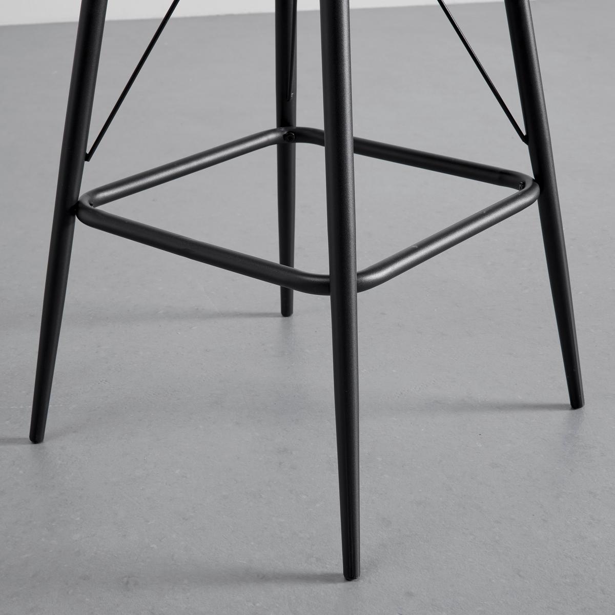 Sada barových židlí BORIS modrá 2ks - modrá/černá, Moderní, kov/dřevo (44/107/56cm) - Bessagi Home