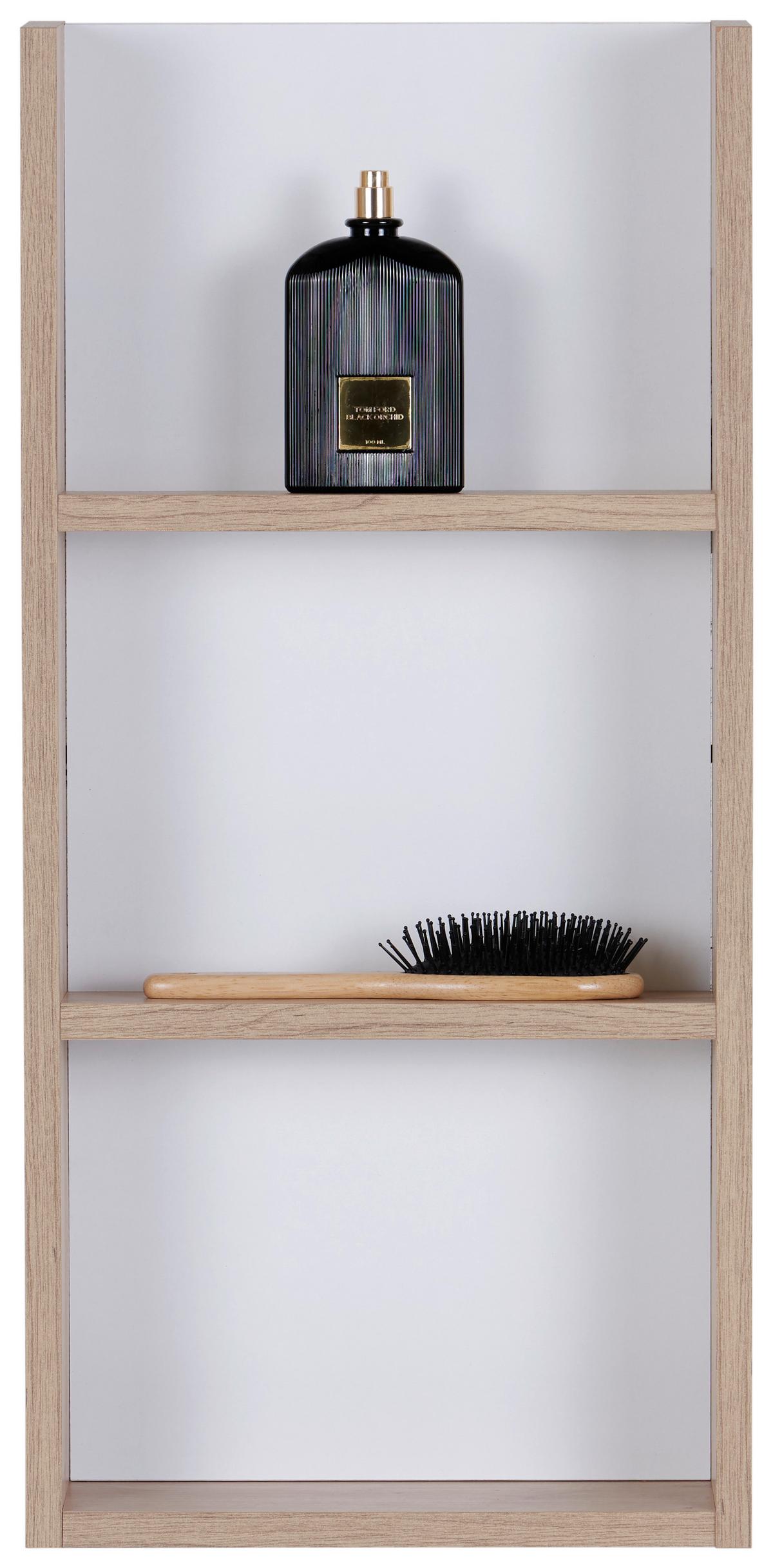 Badezimmerregal Bodo S579-Sfw - Eichefarben/Weiß, KONVENTIONELL, Holzwerkstoff (32/67/12cm)