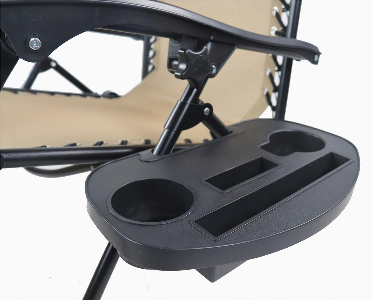 Gartenliege Maltosa Xl Klappbar, Beige - Beige, MODERN, Textil/Metall (64/133/91cm) - Gardenson