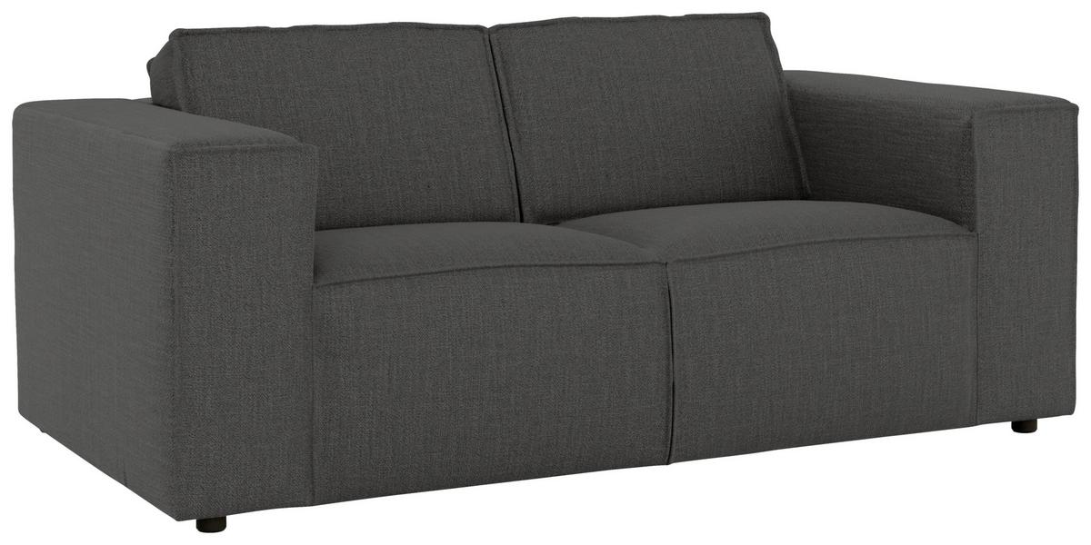 2-sitzer-sofa Dice Anthrazit - Anthrazit/Schwarz, MODERN, Textil (185/80/102cm) - MID.YOU