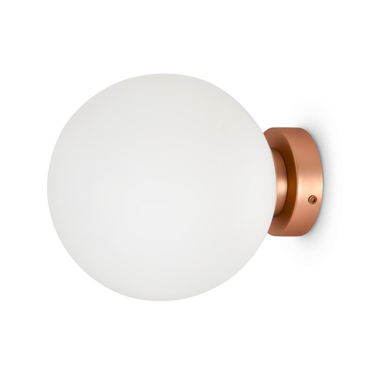 Wandleuchte Basic Form - Goldfarben/Weiß, Trend, Glas/Metall (20/23cm) - MAYTONI