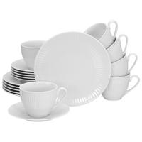 Kaffeeservice Valencia 18--teilig., Weiß - Weiß, Design, Keramik - Creatable