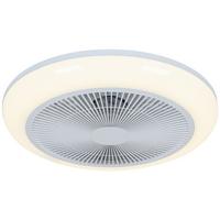 STROPNÍ VENTILÁTOR OLIVER - bílá/průhledné, Moderní, kov/plast (46/14,5/14,5cm) - Mömax
