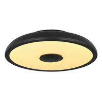 Deckenleuchte Raffy Ø 28 cm mit Sternenhimmel - Opal/Schwarz, Basics, Kunststoff (28/5,5cm) - Globo