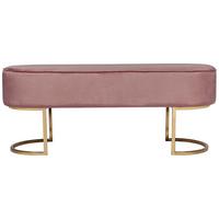 Sitzbank Pera 200 Altrosa / Gold - Goldfarben/Altrosa, Design, Holz/Holzwerkstoff (105/41/40cm) - Kayoom