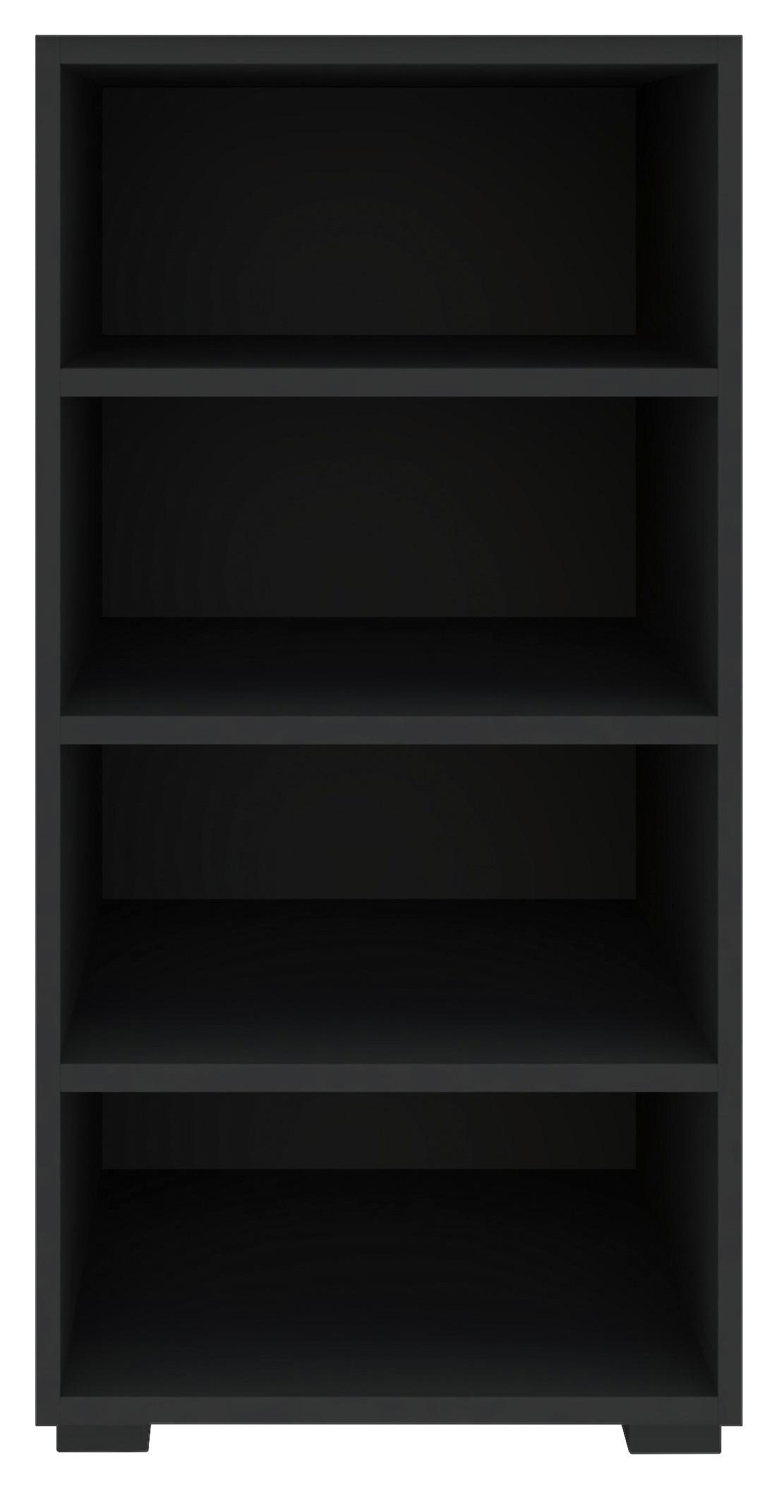 Regál Unit-Elements Maxi - černá/antracitová, Moderní, kompozitní dřevo (45,6/89,6/40cm) - Ondega