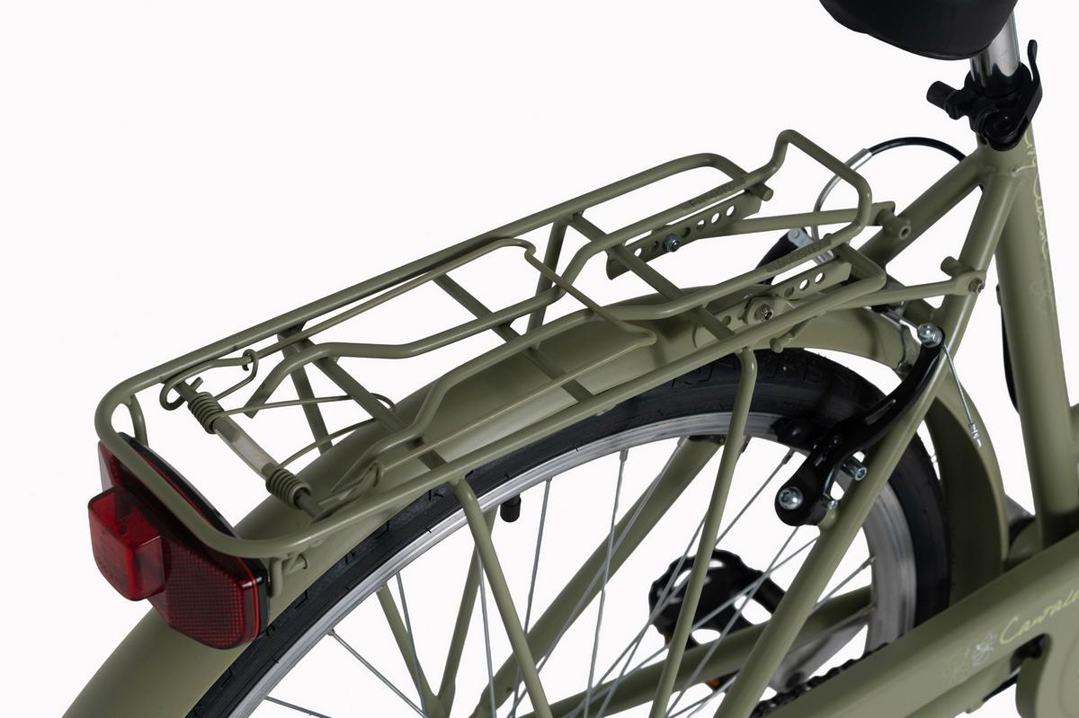 Citybike 26'' mit Korb DaCapo Canaloupe khaki - Cappuccino, LIFESTYLE, Metall (25/140/60cm)
