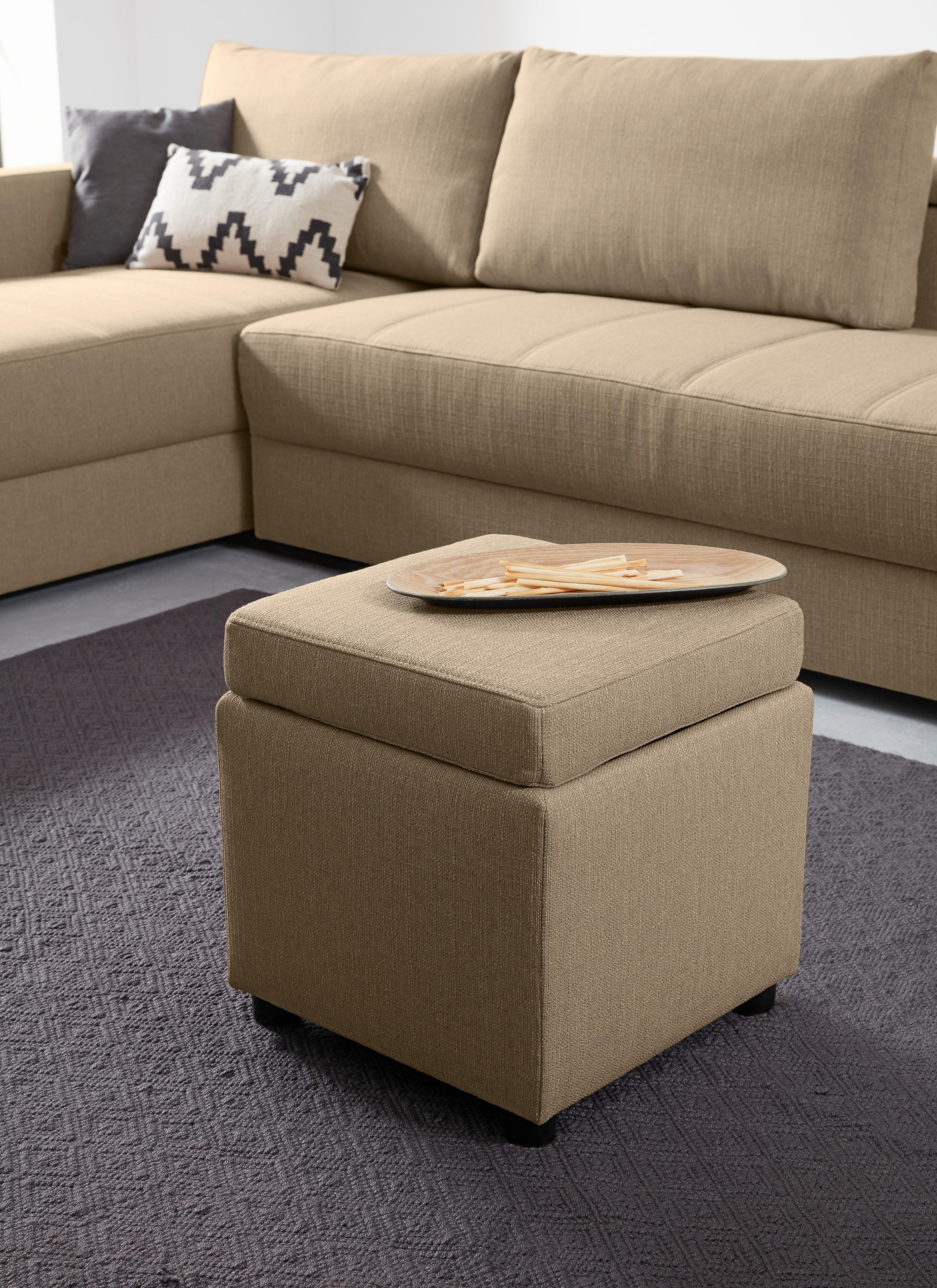 Sitzbox Looks Iii - Beige/Schwarz, Design, Textil (45/47/45cm) - LOOKS by W.Joop