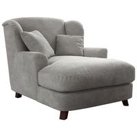 XXXL-Sessel Asado silberfarben teilmassiv, B: 109 cm - Dunkelbraun/Silberfarben, MODERN, Holzwerkstoff/Textil (109/104/145cm) - Sit & More