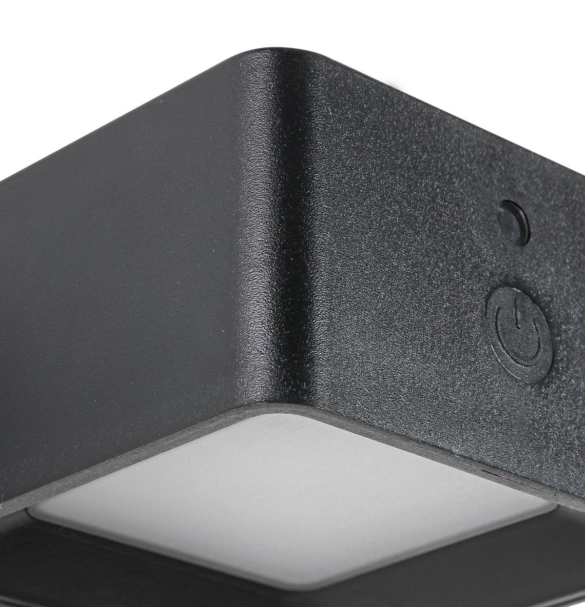 NÁSTĚNNÉ LED SVÍTIDLO QIOP - černá, Moderní, kov/plast (8,6/8/4,5cm) - Mömax