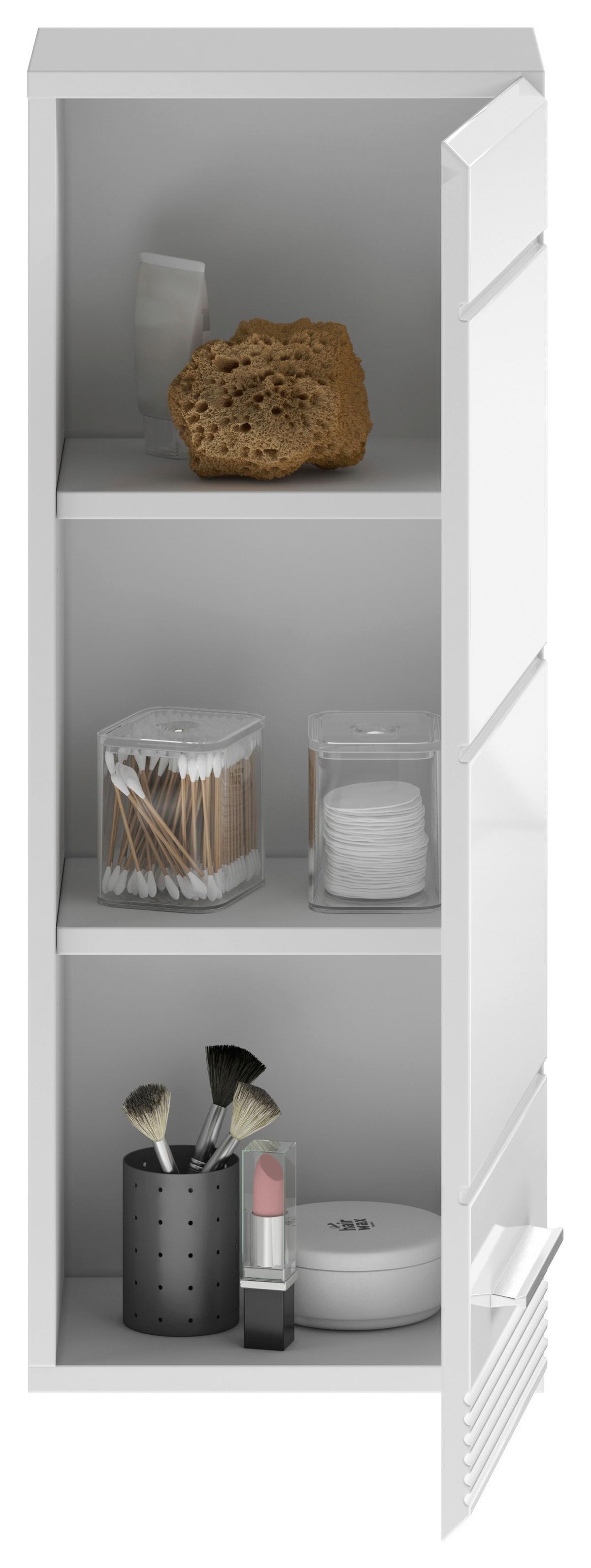 Hängeschrank Linus Weiß B: 30 cm - Weiß Hochglanz/Weiß, MODERN, Holzwerkstoff (30/77/23cm) - MID.YOU