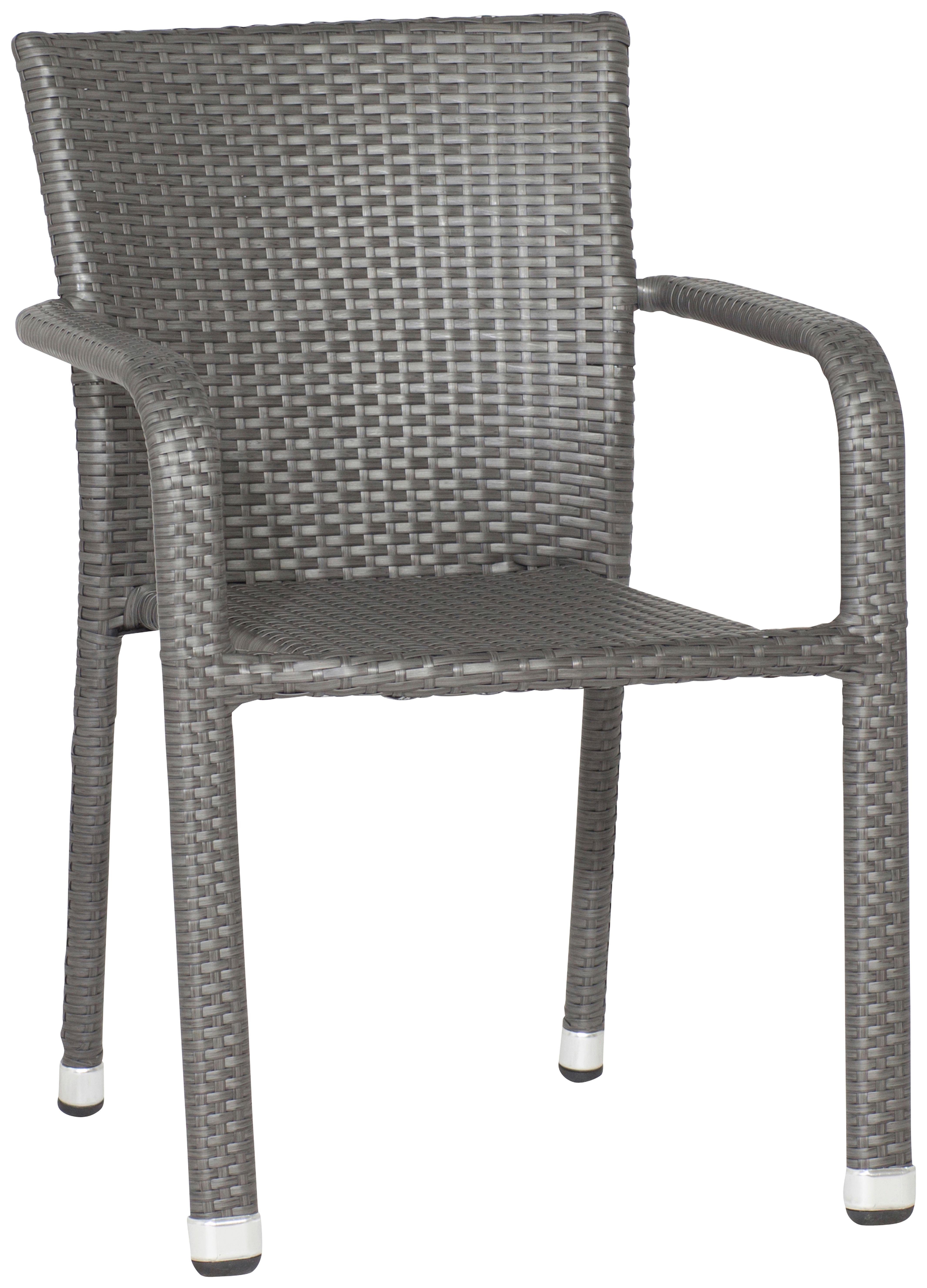 Stapelsessel 120113 - Grau, MODERN, Kunststoff/Metall (56/83/60cm) - Siena Garden