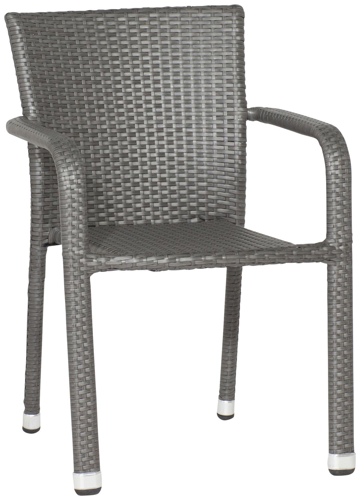 Stapelsessel 120113 - Grau, MODERN, Kunststoff/Metall (56/83/60cm) - Siena Garden