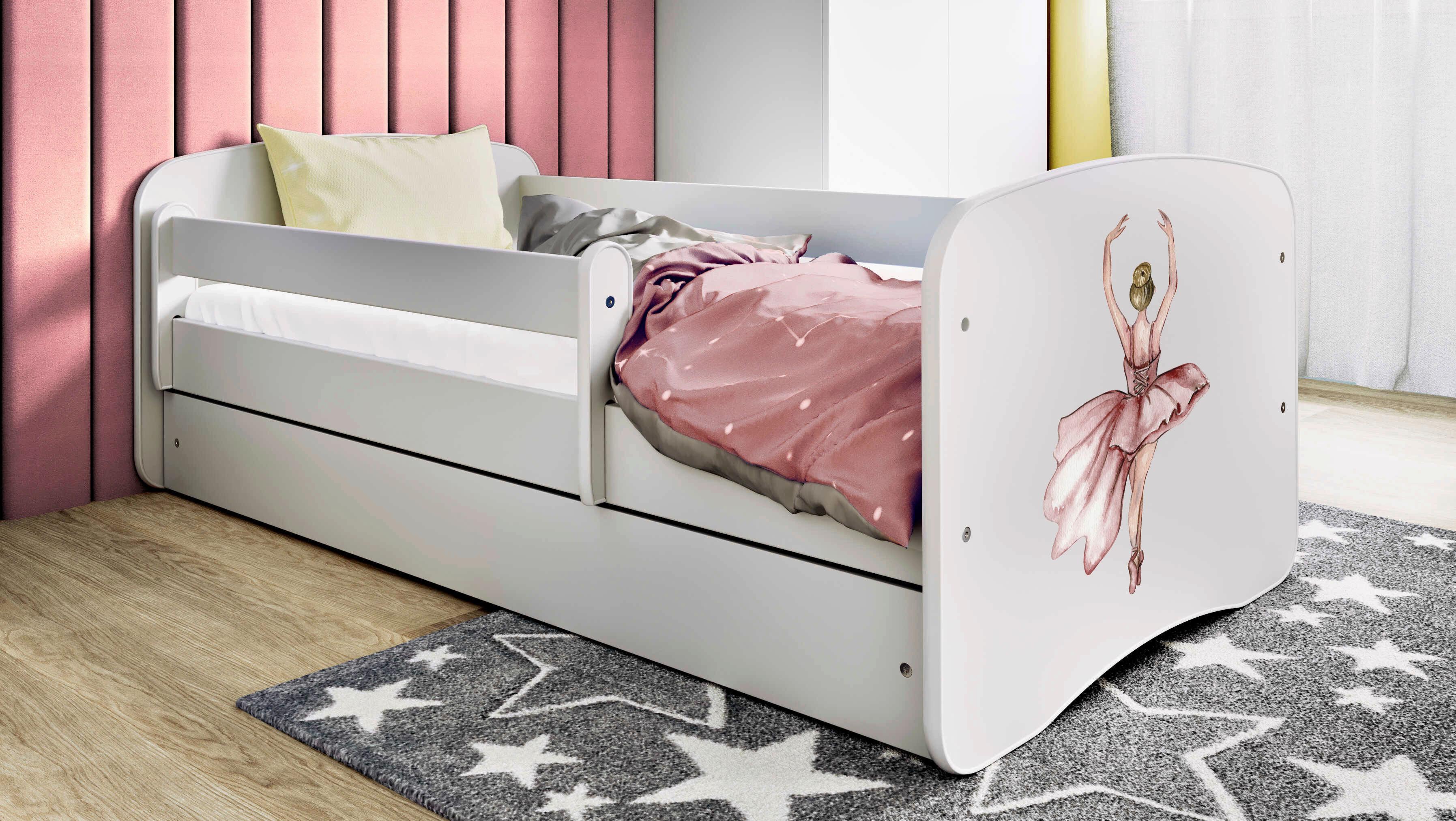 Kinder-/Juniorbett Babydreams inkl. Matratze 80x160 - Birkefarben/Weiß, MODERN, Holz/Holzwerkstoff (80/160cm) - MID.YOU