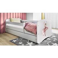 Kinder-/Juniorbett Babydreams inkl. Matratze 80x160 - Birkefarben/Weiß, MODERN, Holz/Holzwerkstoff (80/160cm) - MID.YOU