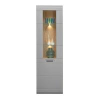 Vitrine Auris B: 60 cm Eiche/Basalt - Grau, MODERN, Glas/Holzwerkstoff (60/204,2/37,1cm) - Luca Bessoni