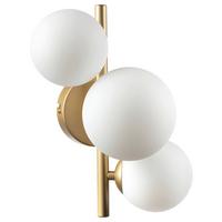 WANDLEUCHTE Paloma Goldfarben L: 23 cm 3W - Goldfarben, Design, Glas/Metall (23/33/18cm)