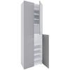 Schuhschrank Lona Grau Weiß - Schwarz/Weiß, Design, Holzwerkstoff (70/220/40cm) - MID.YOU