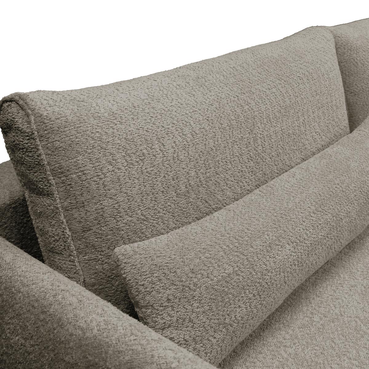 Ecksofa Abriamo Beige 204x273 cm - Beige/Schwarz, Design, Textil (204/273cm) - MID.YOU
