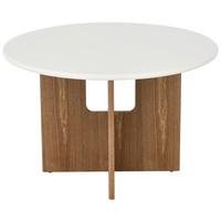 Esstisch Levi Weiß/Eichefarben D: 120 cm - Eichefarben/Weiß, MODERN, Holz/Wellpappe (120/120/75cm) - Livetastic
