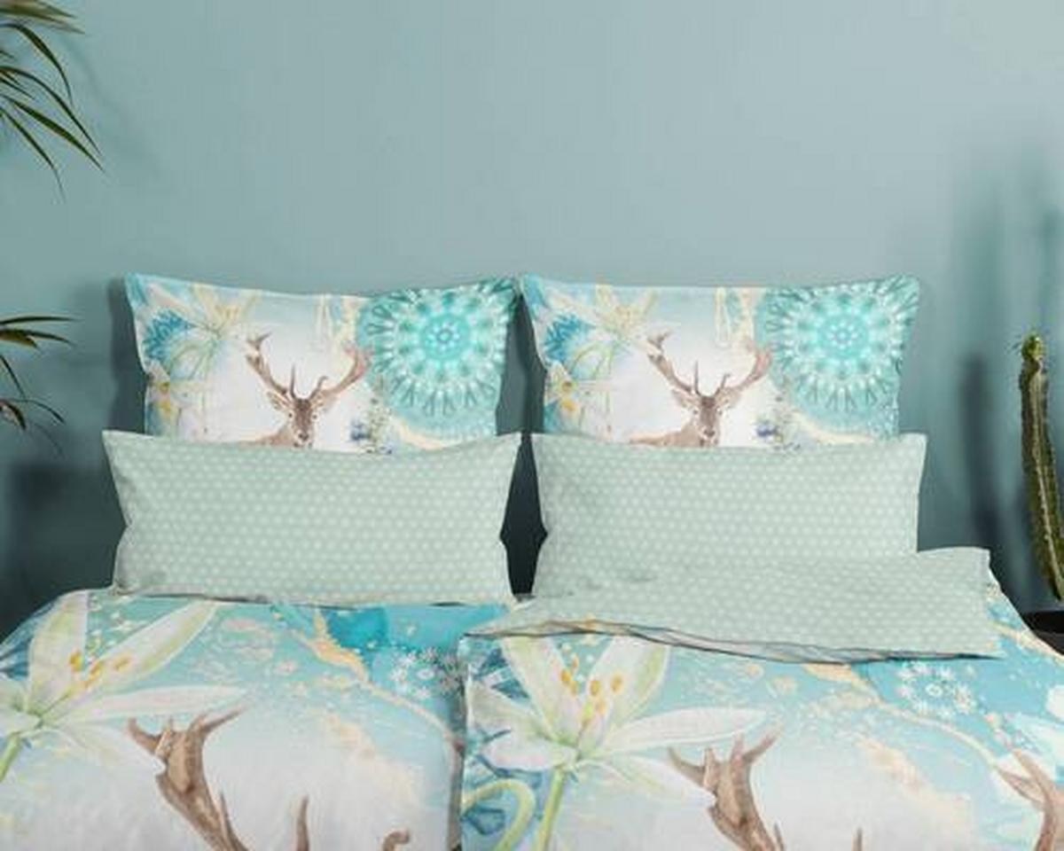 Wendebettwäsche Xela Multicolor 135x200 cm - Multicolor, Natur, Textil (135/200cm)