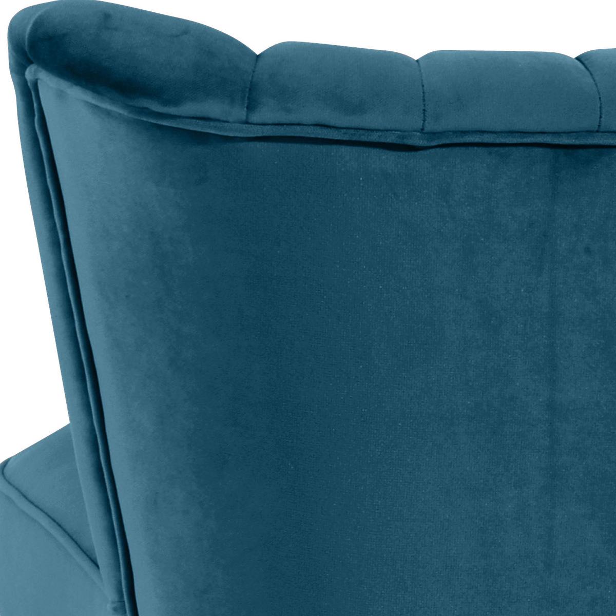 Polsterstuhl Alessandro Petrol, Holz-Beine - Buchefarben/Petrol, Design, Textil (70/80/66cm) - Max Winzer