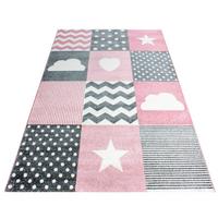 Detský koberec 80x150 cm - pink/sivá, Trend, textil (80/150cm) - Ben'n'jen