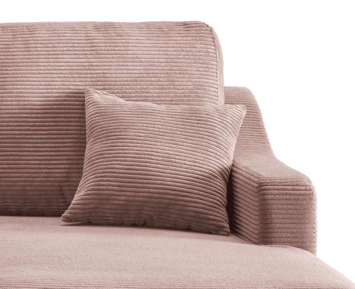 Ecksofa Valentina - Rosa/Naturfarben, Design, Textil (228/150cm) - P & B