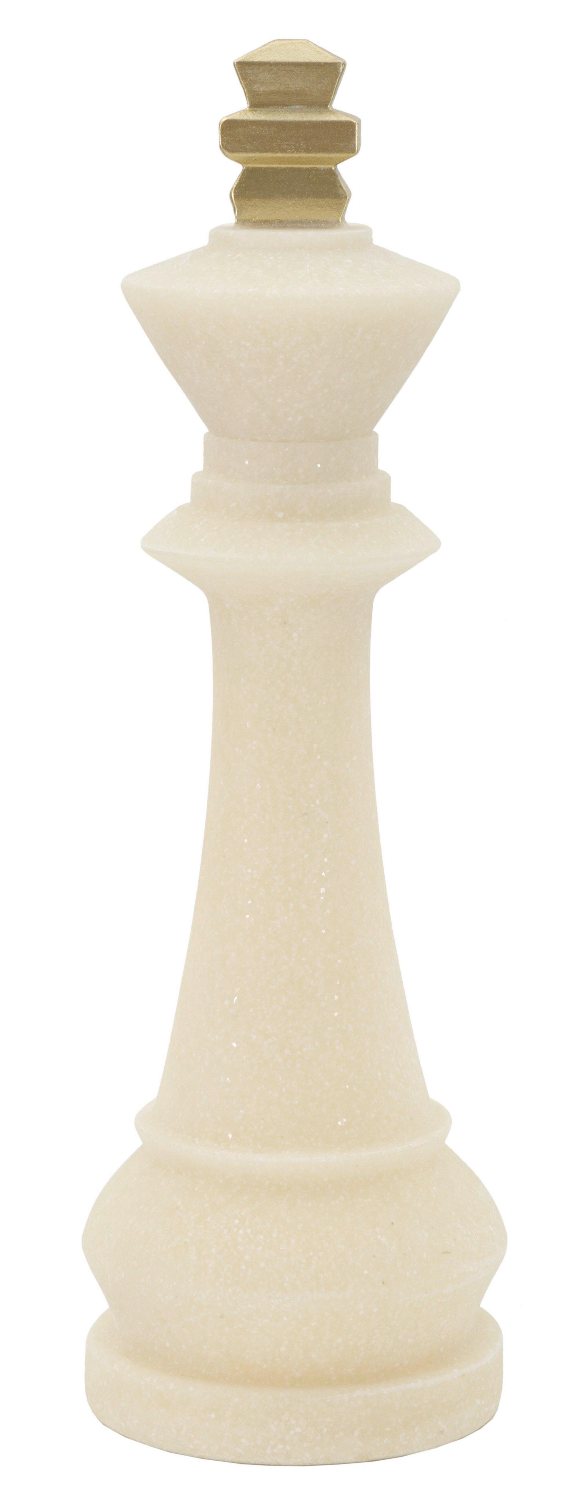 Skulptur Kunststoff, Weiß/Gold - Basics, Kunststoff (13/41/13cm)