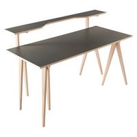 Schreibtisch Berliner Bock - Schlammfarben/Eichefarben, Design, Holz/Holzwerkstoff (160/75/100cm) - Sudbrock