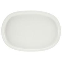 Servierplatte Oval Aus Keramik Uno B: 33 cm, Weiß - Weiß, Basics, Keramik - Creatable