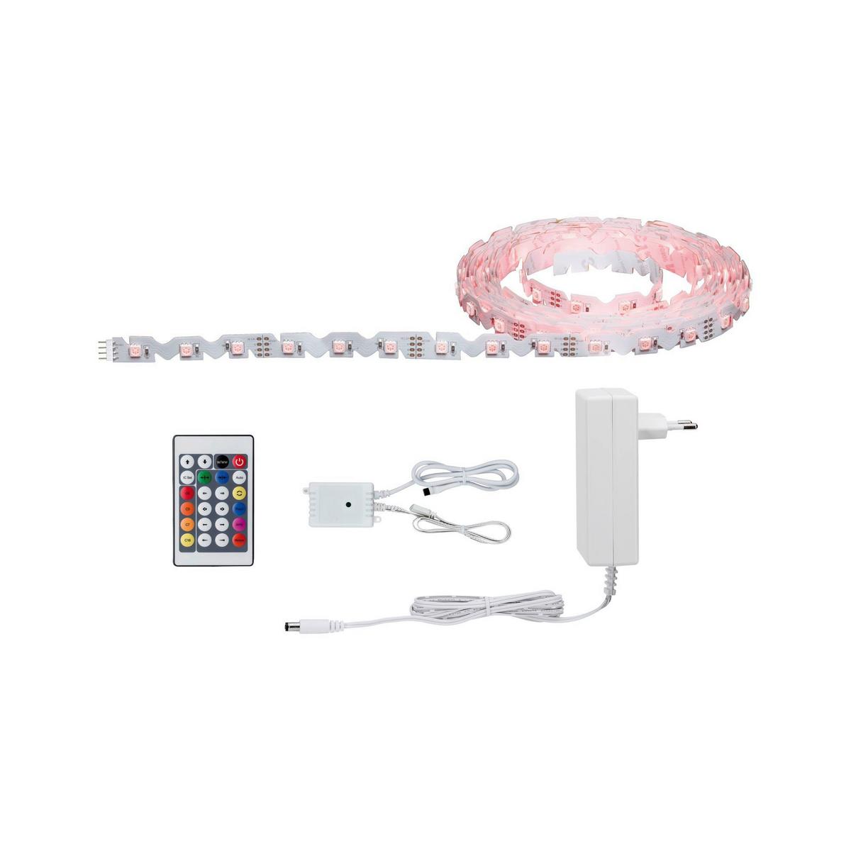 Led-streifen Farbwechsler L: 5 M Stufenverstellbar - Weiß, Design, Kunststoff (500/1,3/0,2cm) - Paulmann