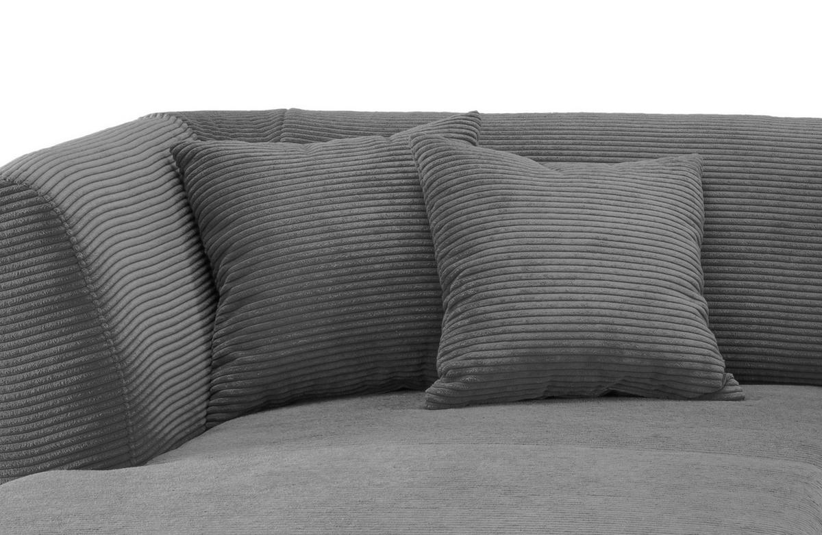 Ecksofa Colori Grau S: 160/264 cm - Schwarz/Grau, MODERN, Holz/Textil (160/264cm) - MID.YOU