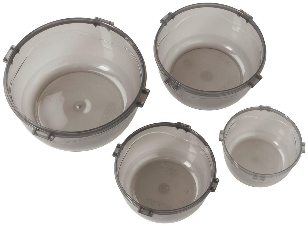 Vorratsdosen 4er-set Caja Versch. Größen - Transparent/Grau, Basics, Kunststoff - Luca Bessoni