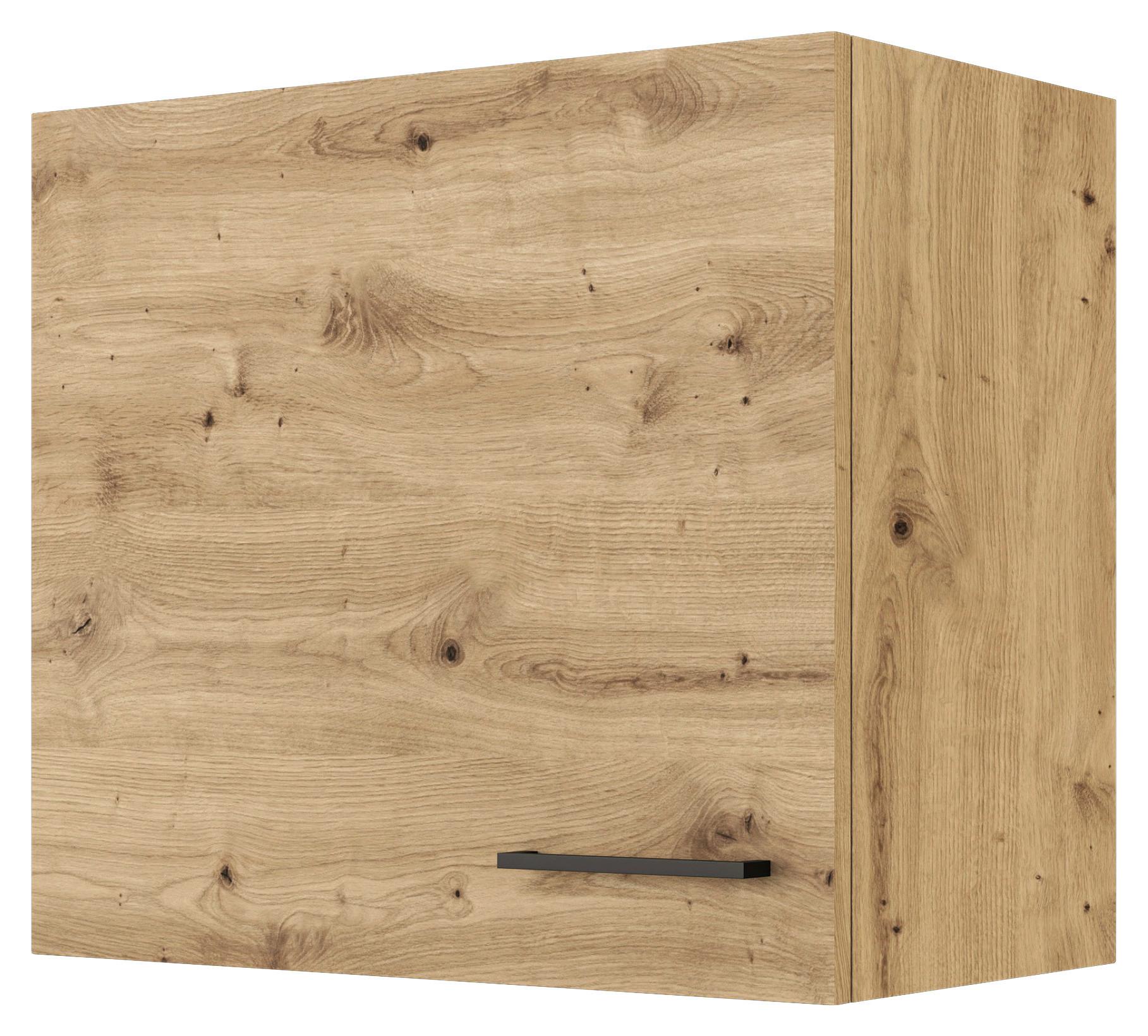 KUCHYŇSKÁ HORNÍ SKŘÍŇKA CARA H 60 - černá/dub artisan, Konvenční, kov/kompozitní dřevo (60/54,8/32cm) - FlexWell