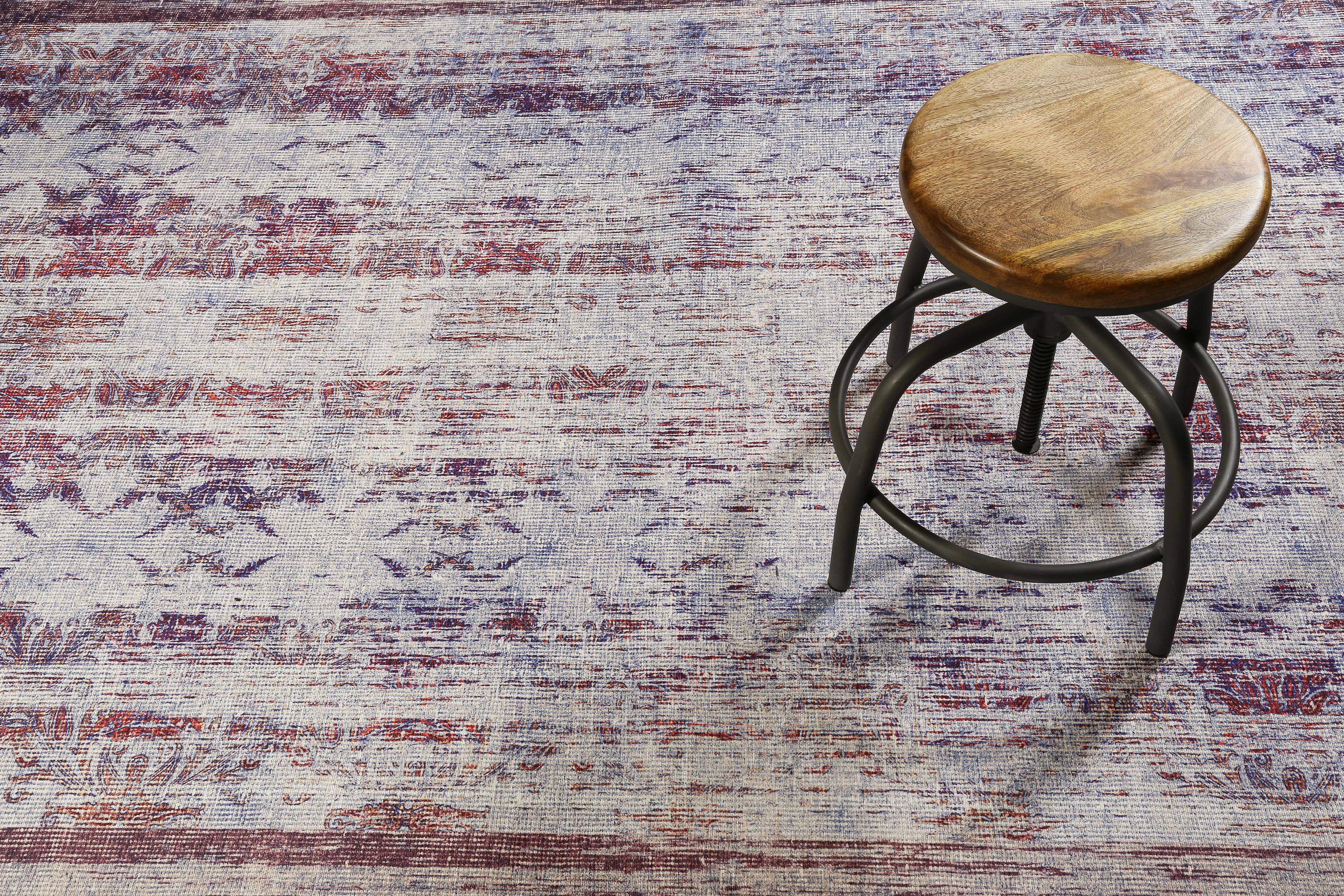 Webteppich Embrace Blau/grau/lila 130x190 Cm - Blau/Lila, KONVENTIONELL, Textil (130/190cm) - WECON HOME