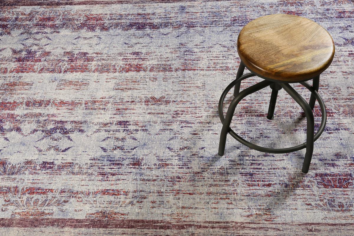Webteppich Embrace Blau/grau/lila 120x170 Cm - Blau/Lila, KONVENTIONELL, Textil (120/170cm) - WECON HOME