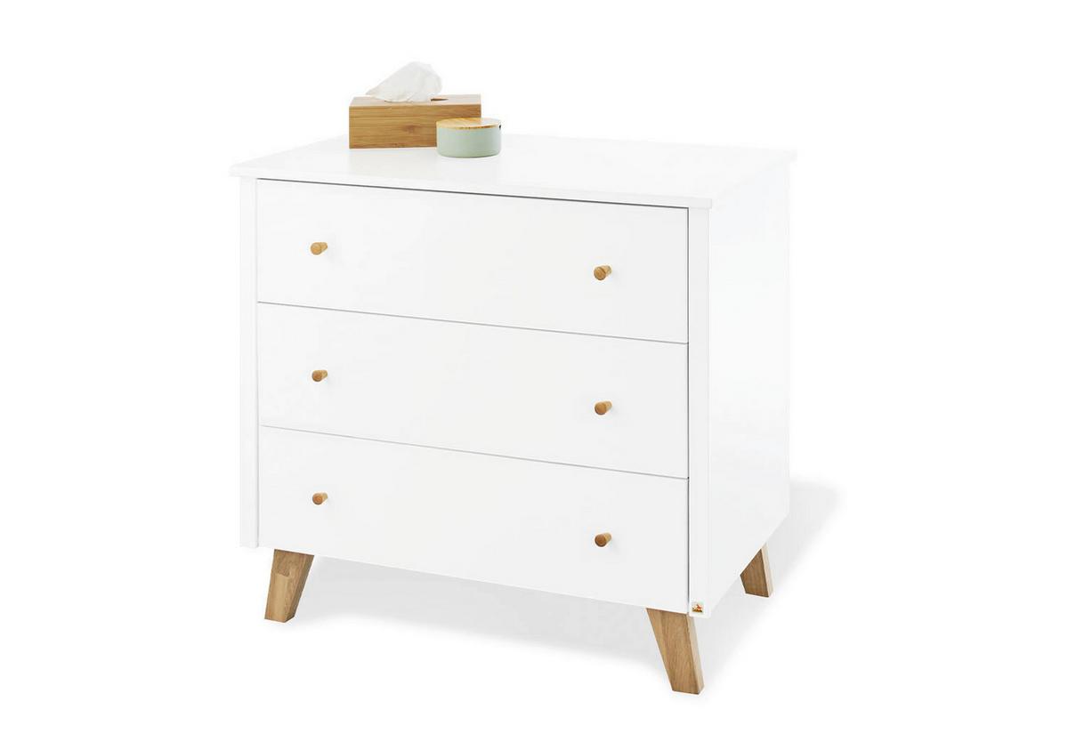 Babyzimmer 093420b Pan - Eichefarben/Weiß, Design, Holzwerkstoff - Pinolino