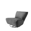 XXL-Sessel Cremallo Grau Wippfunktion, drehbar, B: 95cm - Schwarz/Grau, Trend, Textil (95/77/94cm) - Livetastic