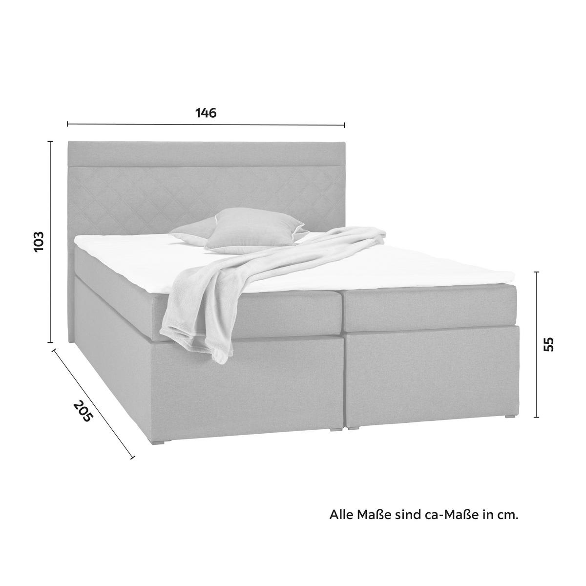 Boxspring postel ROSA, 140x200 cm, antracitová - tmavě šedá/antracitová, Moderní, dřevo/kompozitní dřevo (140/200cm) - Bessagi Home