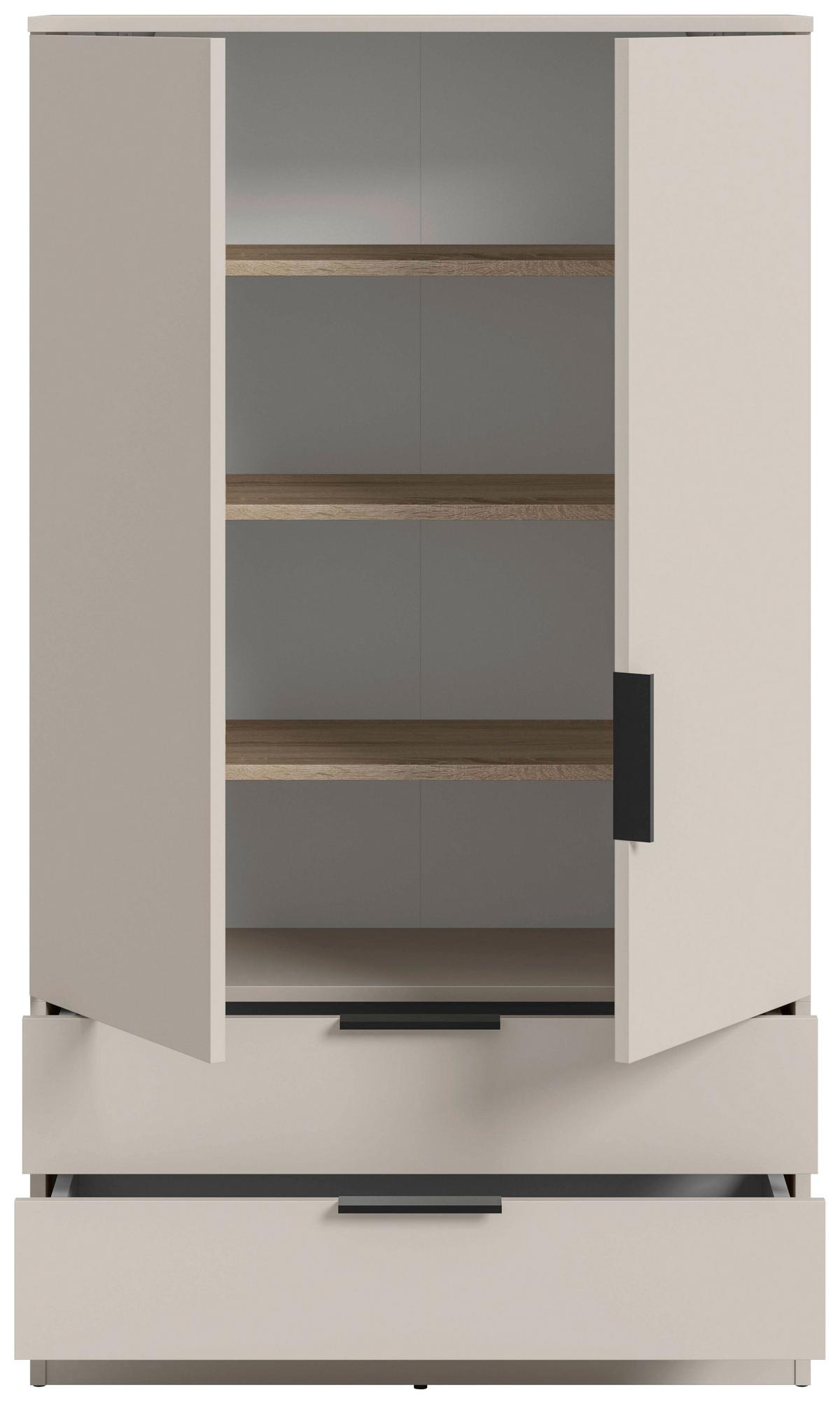 DREHTÜRENSCHRANK Kopenhagen Kaschmir B: 80cm - Kaschmir, MODERN, Holzwerkstoff (80/140/37cm) - Livetastic