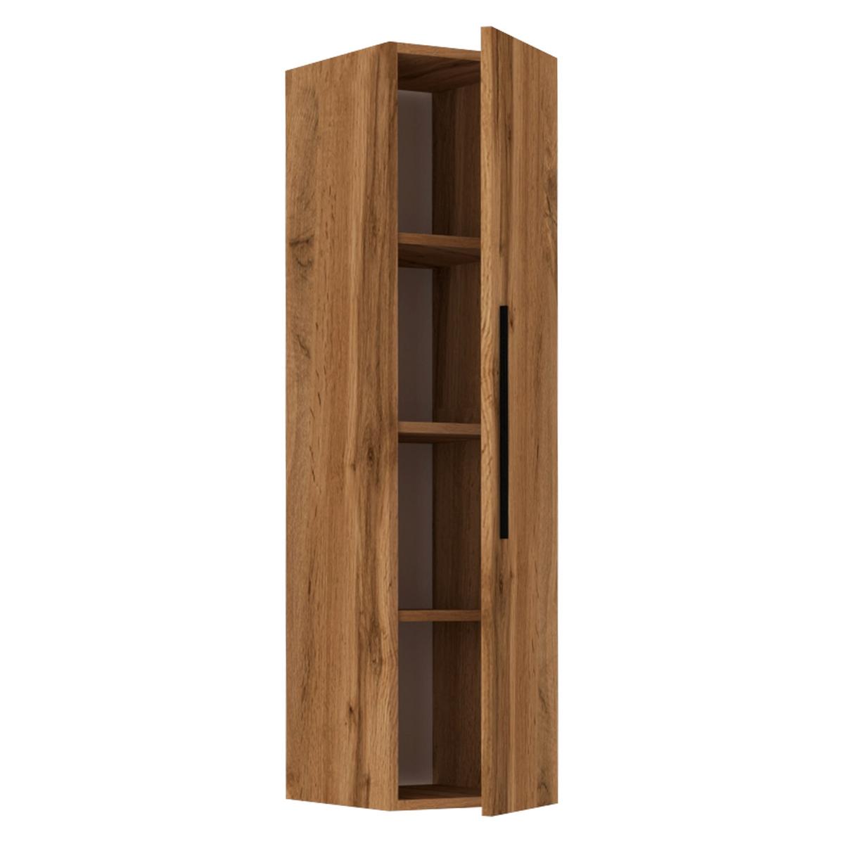 Závěsná skříňka Arila š: 30 cm, dub medový - černá/medový dub, Moderní, kov/kompozitní dřevo (30/115/30cm) - MID.YOU