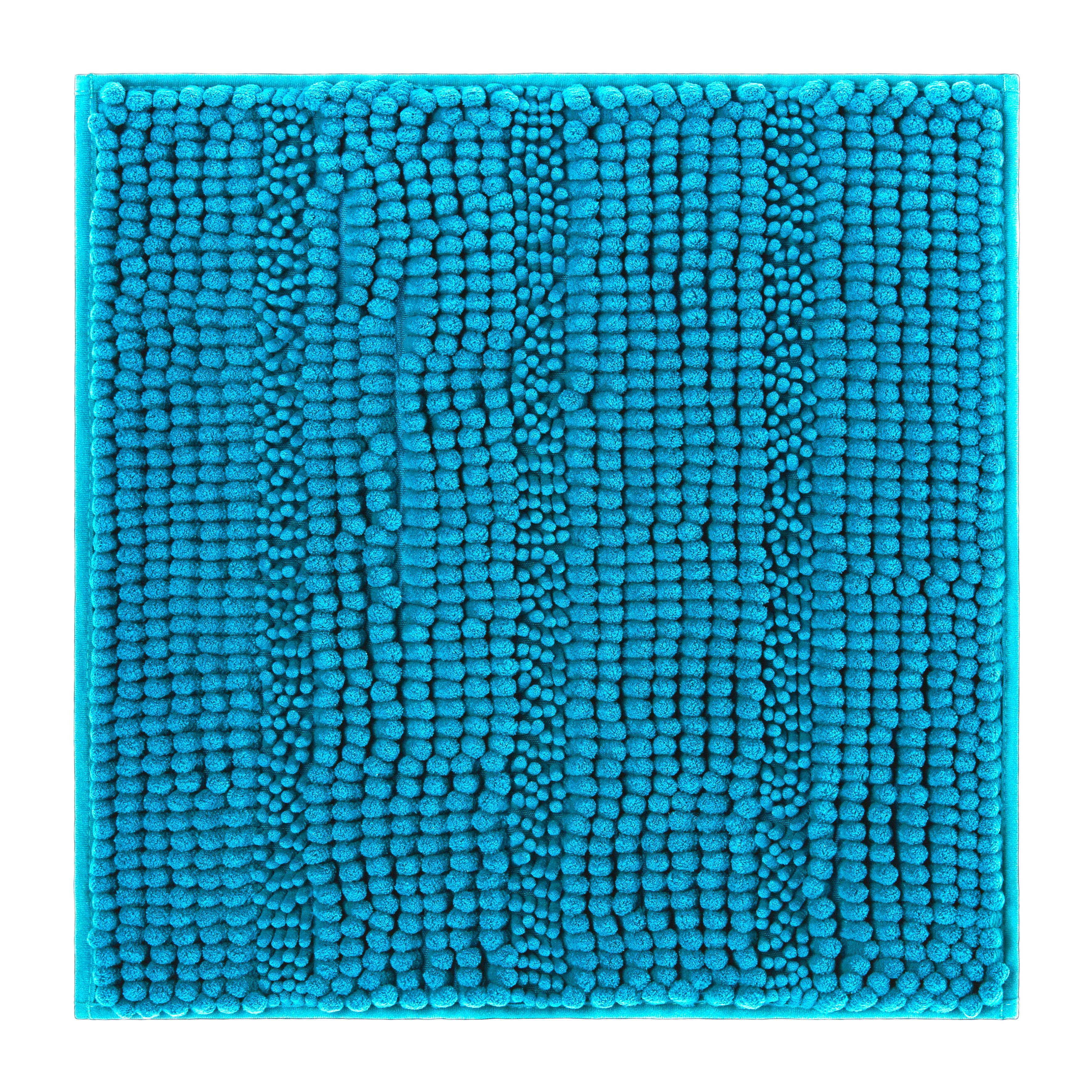 Koupelnová předložka Uwe, 50/50cm, petrolejová - petrolej, textil (50/50cm) - Modern Living