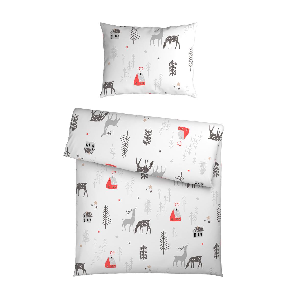 POSTEĽNÁ BIELIZEŇ LOTTE - sivá/biela, textil (140/200cm) - Mömax