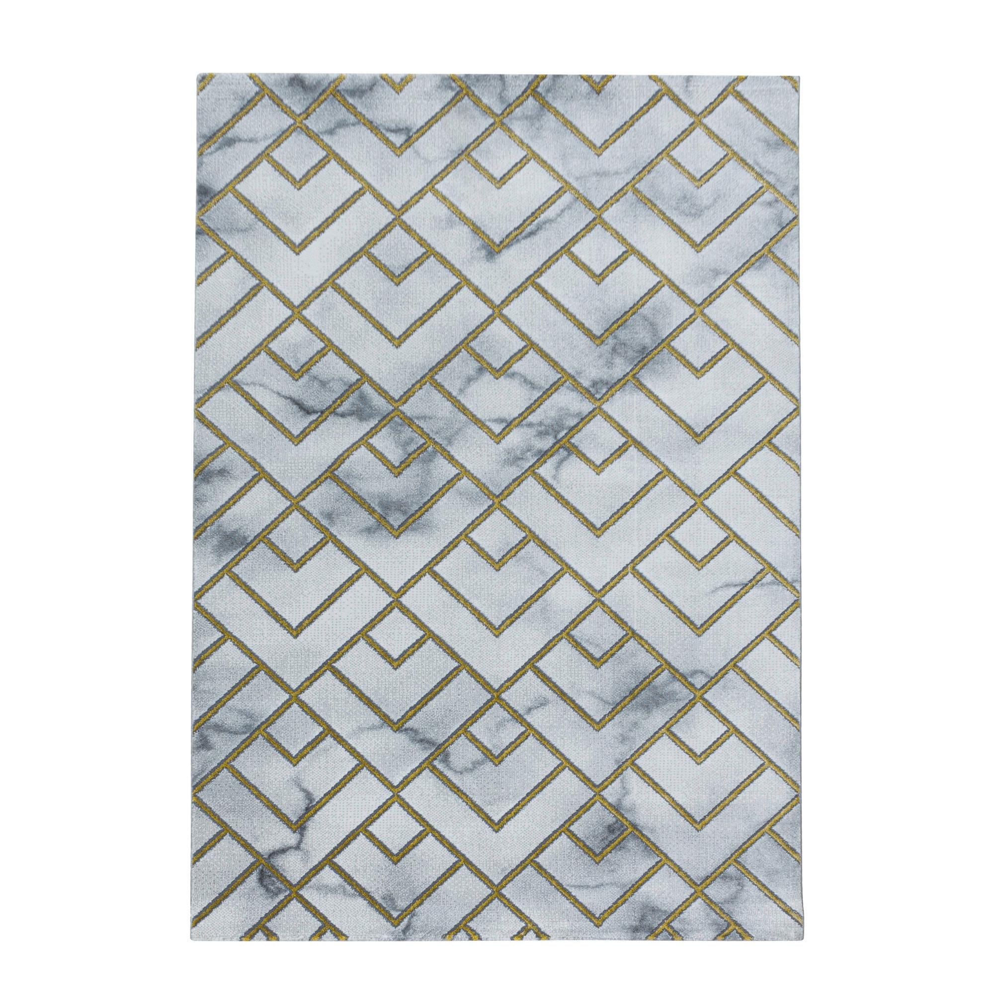 Tkaný koberec 140x200cm, zlatá - zlatá, Design, textil (140/200cm)